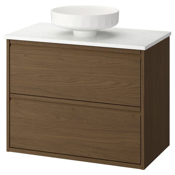 ÄNGSJÖN / LERSJÖN meuble lavabo avec tiroirs/vasque