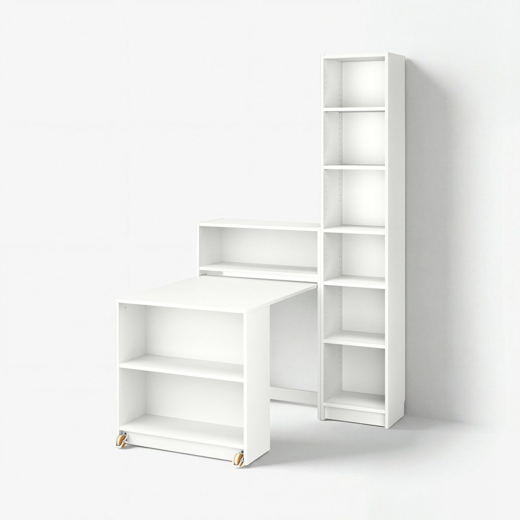 BILLY comb biblio avec table rabattable