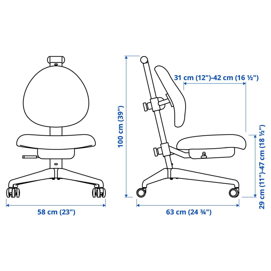 DAGNAR chaise de bureau enfant