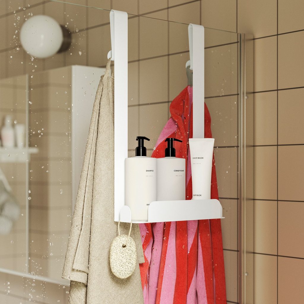 ENUDDEN tablette douche suspendue+crochets