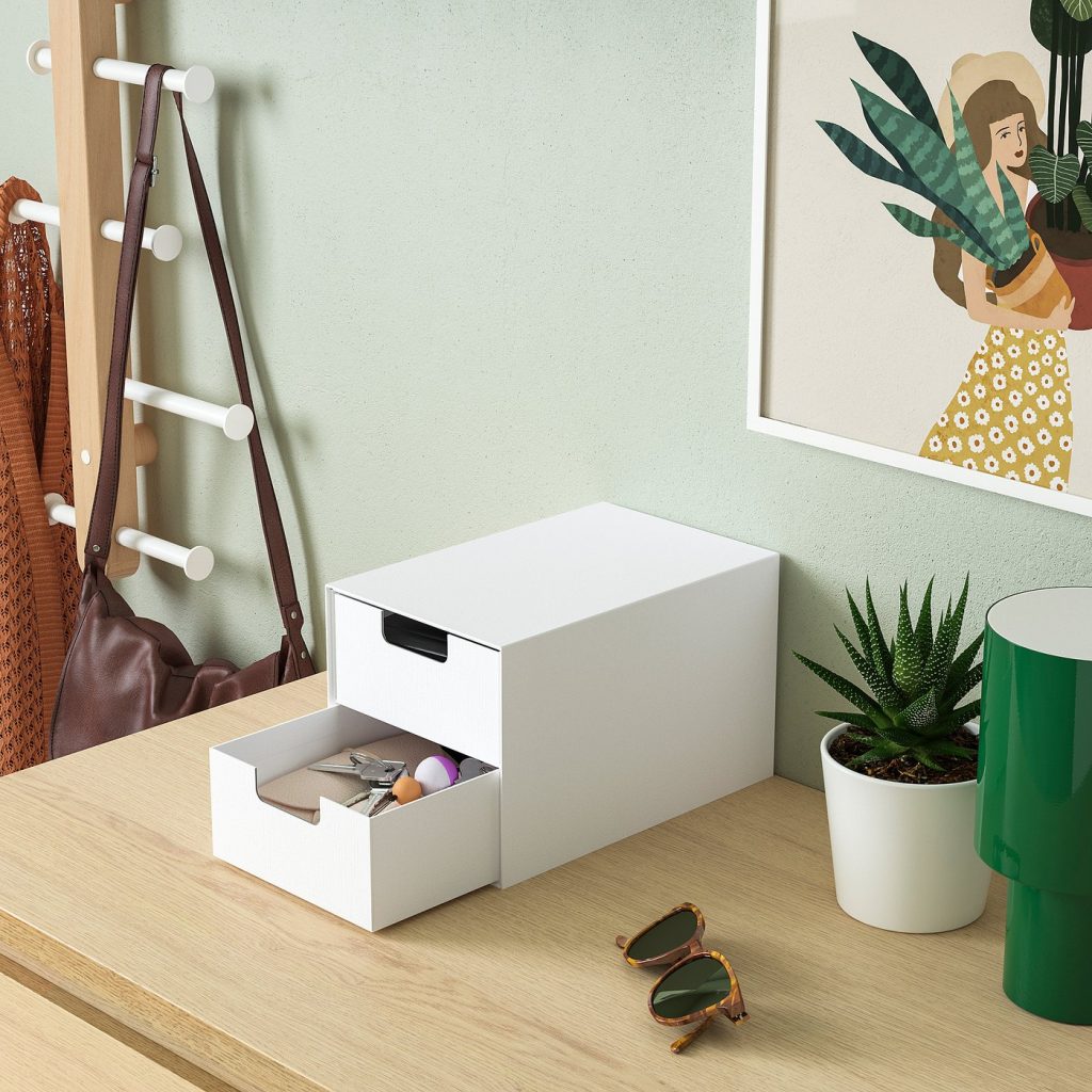 FJÄDERHARV mini-commode 2 tiroirs