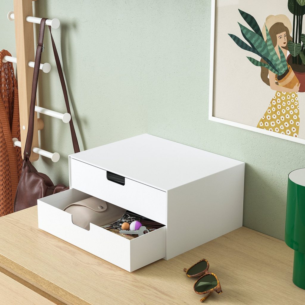 FJÄDERHARV mini-commode 2 tiroirs