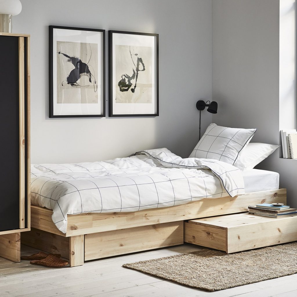 GLAMBERGET lit extensible avec rangement