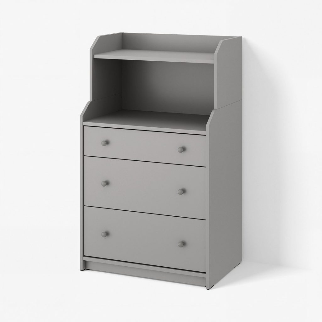 HAUGA commode 3 tiroirs avec tablette
