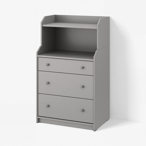 HAUGA commode 3 tiroirs avec tablette