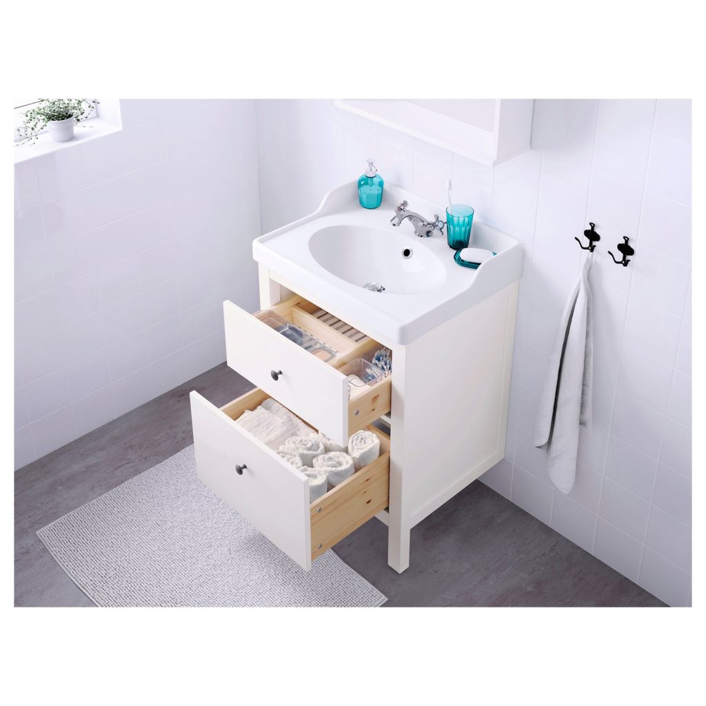 HEMNES meuble lavabo 2tir