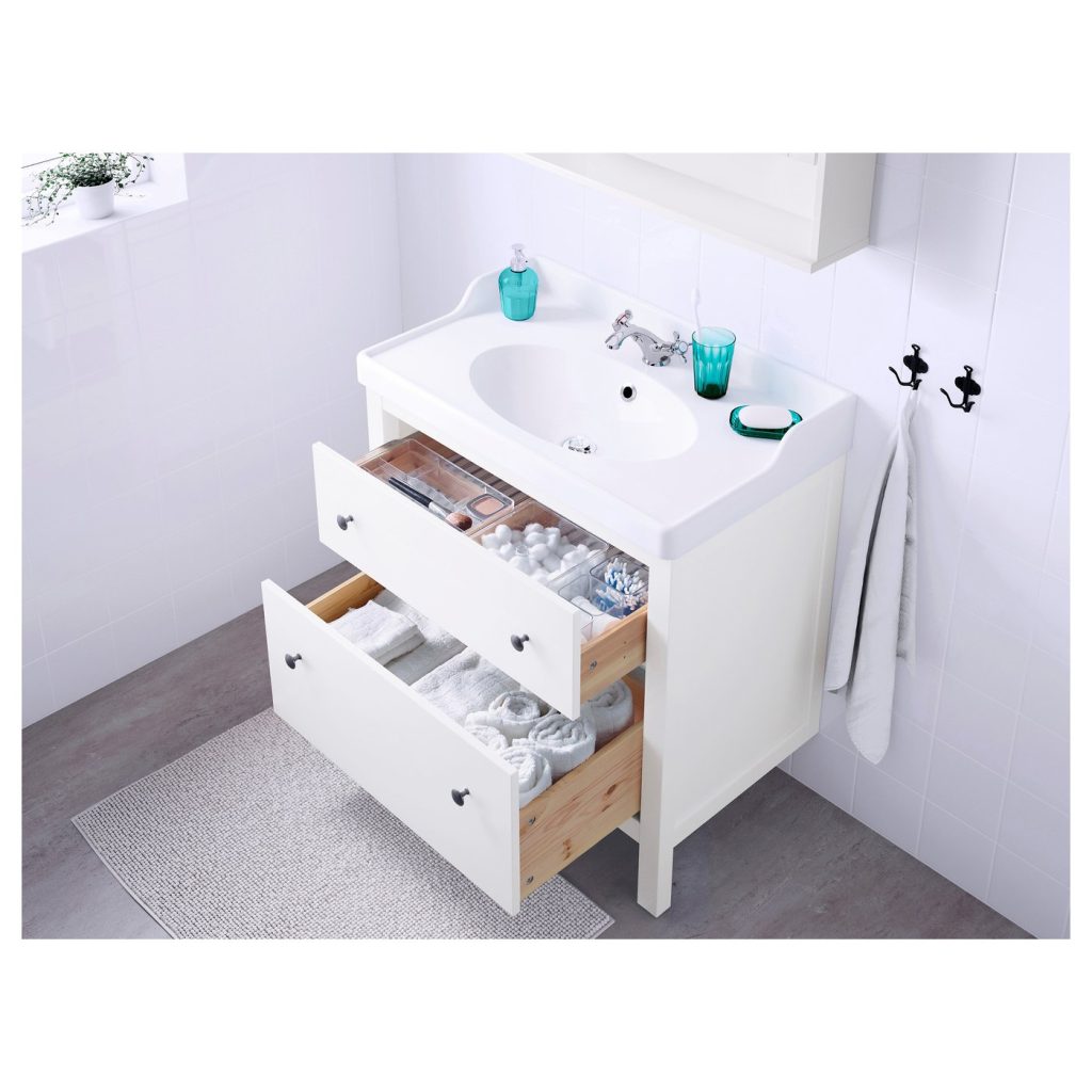 HEMNES meuble lavabo 2tir