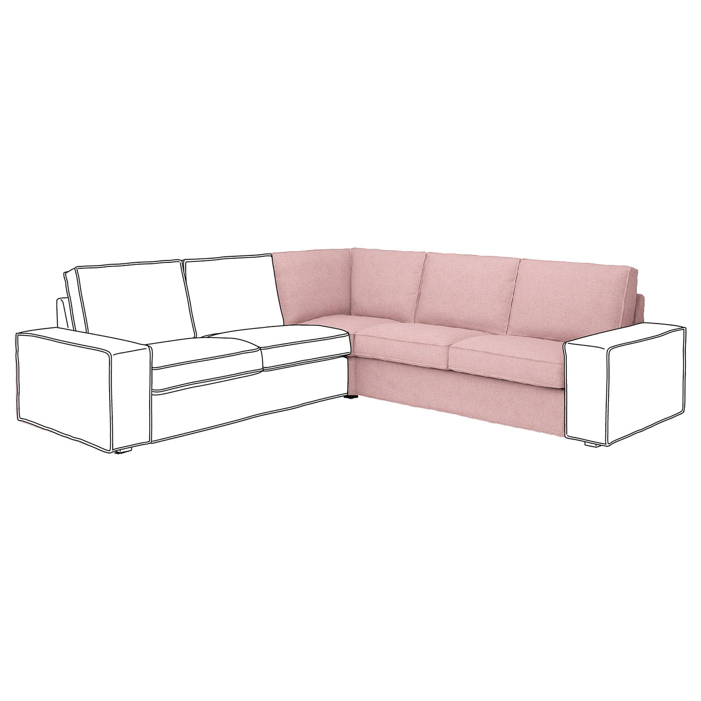 KIVIK housse module d'angle