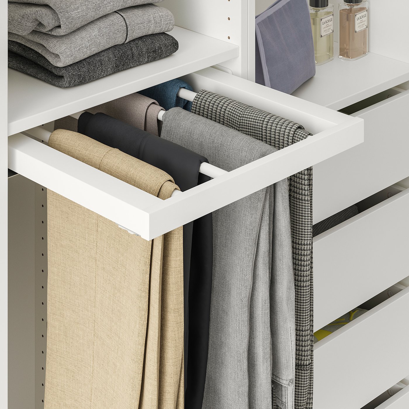 KOMPLEMENT porte-pantalons coulissant