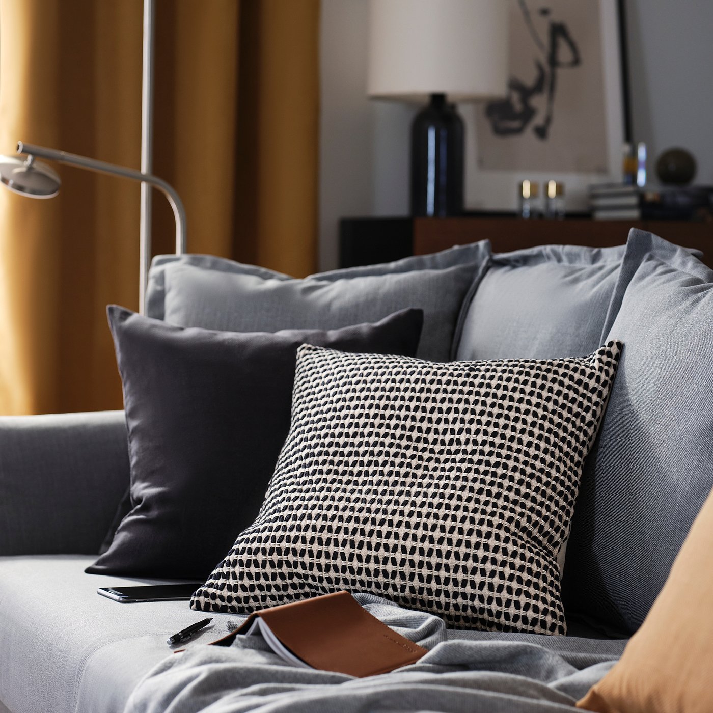 KUSTFLY housse de coussin