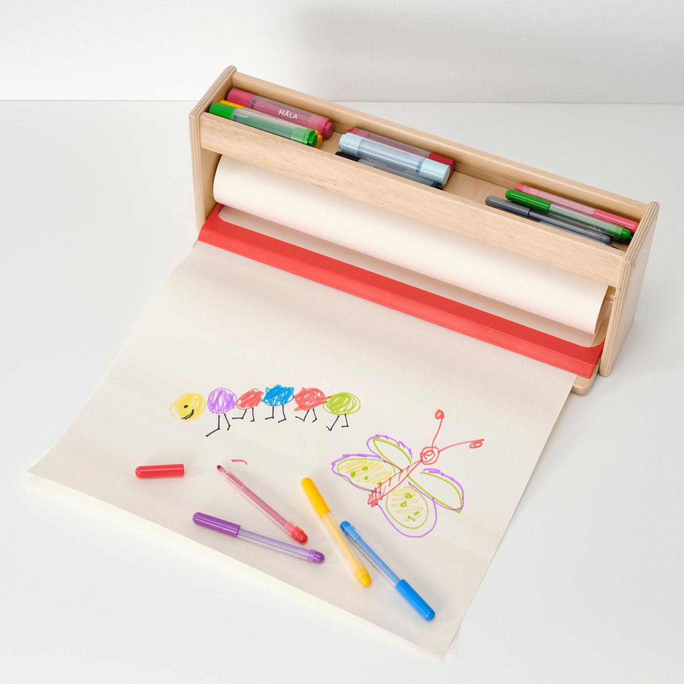 MÅLA dérouleur papier dessin + rangement