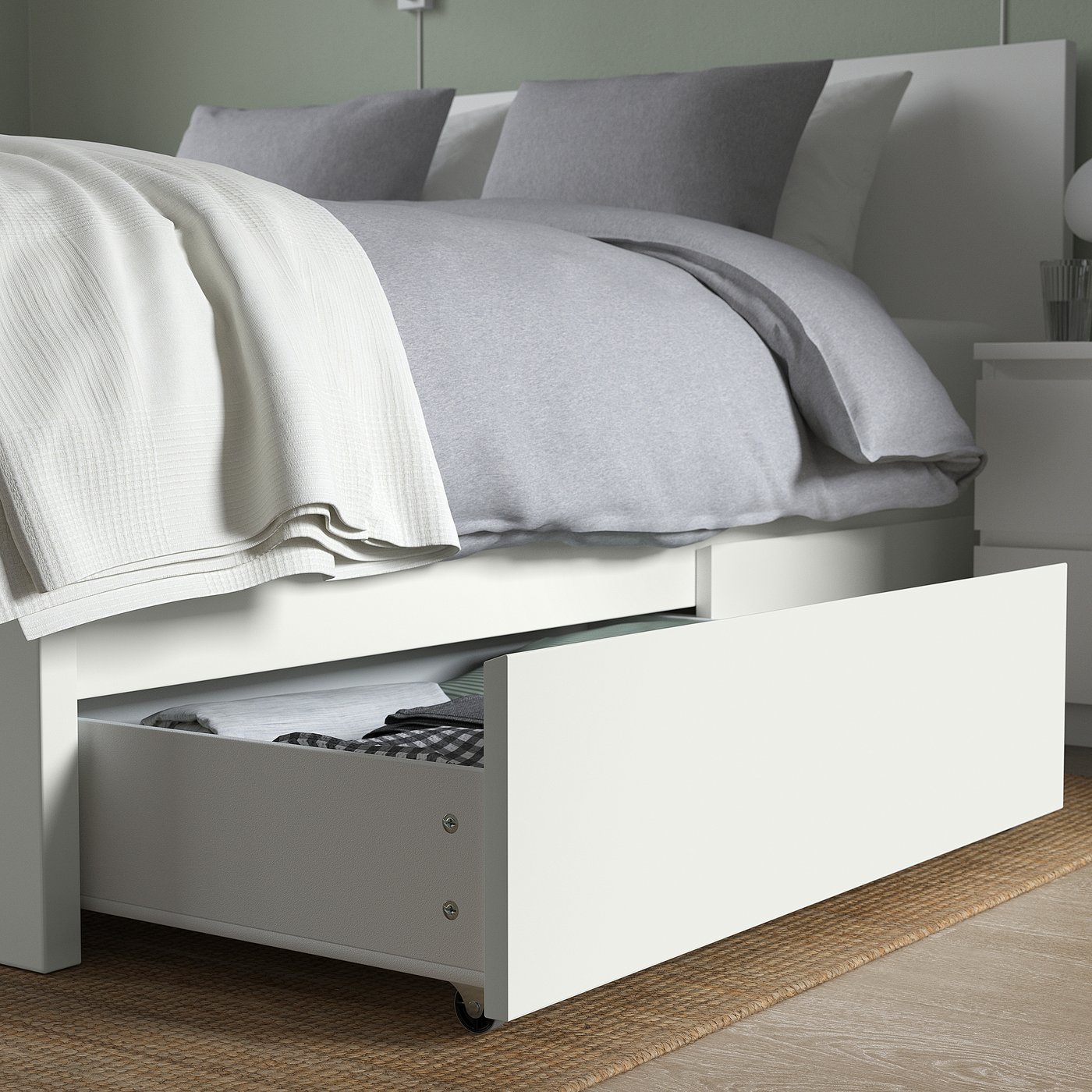 MALM rangement pr lit haut