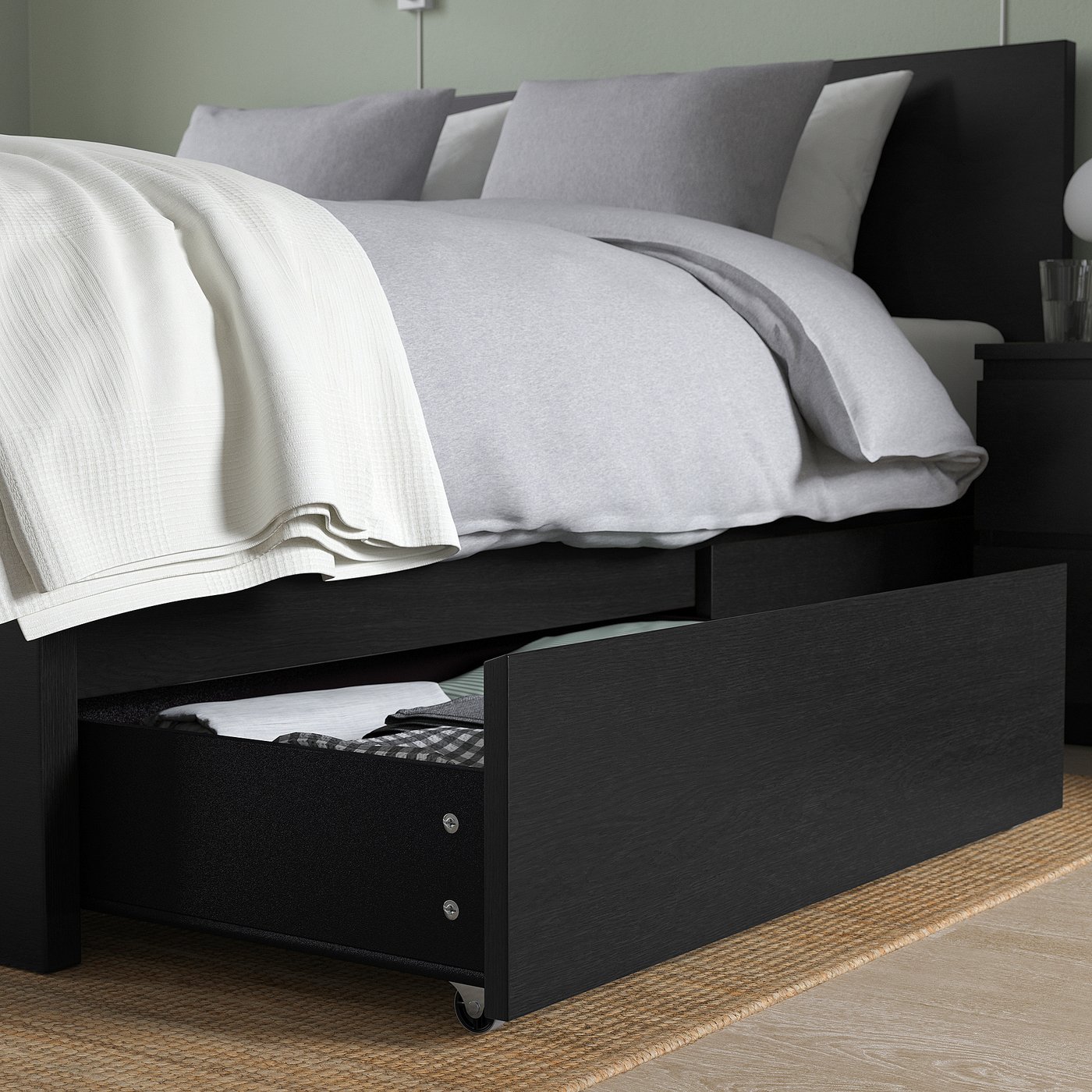 MALM rangement pr lit haut
