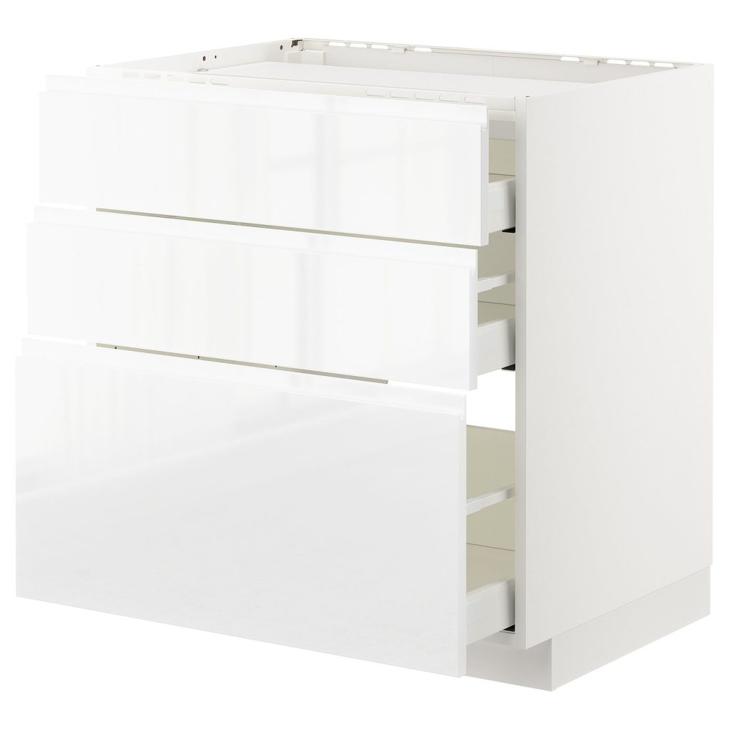 METOD / MAXIMERA élément bas table cuisson/3fcs/3tir