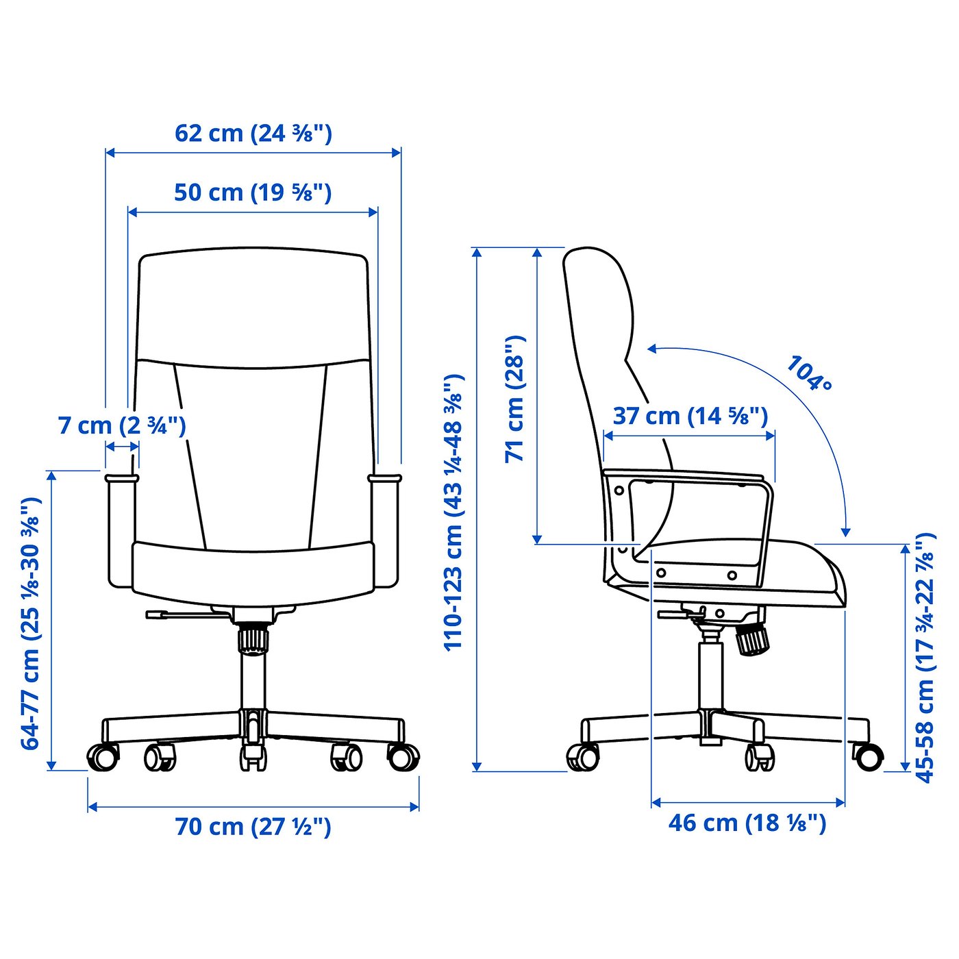 MILLBERGET chaise pivotante