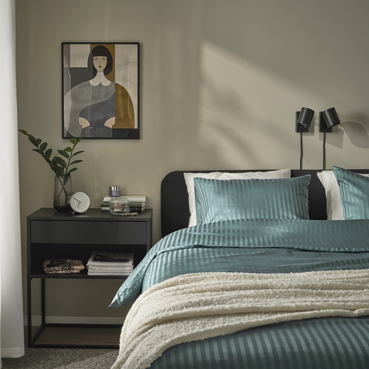 NATTJASMIN housse de couette et 1 taie