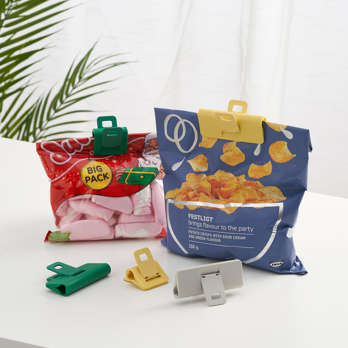 ÖRINGABBORRE pince à sachet, lot de 9