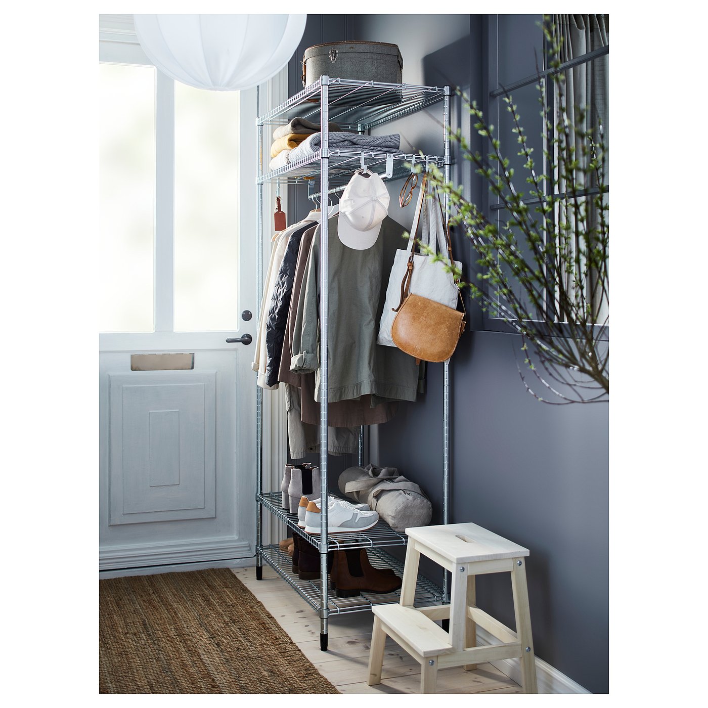 OMAR étagère avec tringle