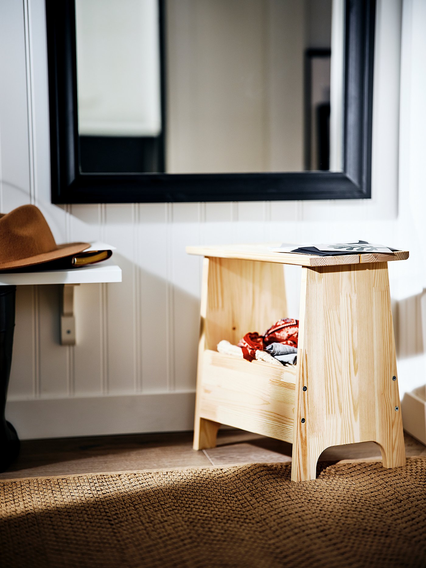 PERJOHAN tabouret avec rangement