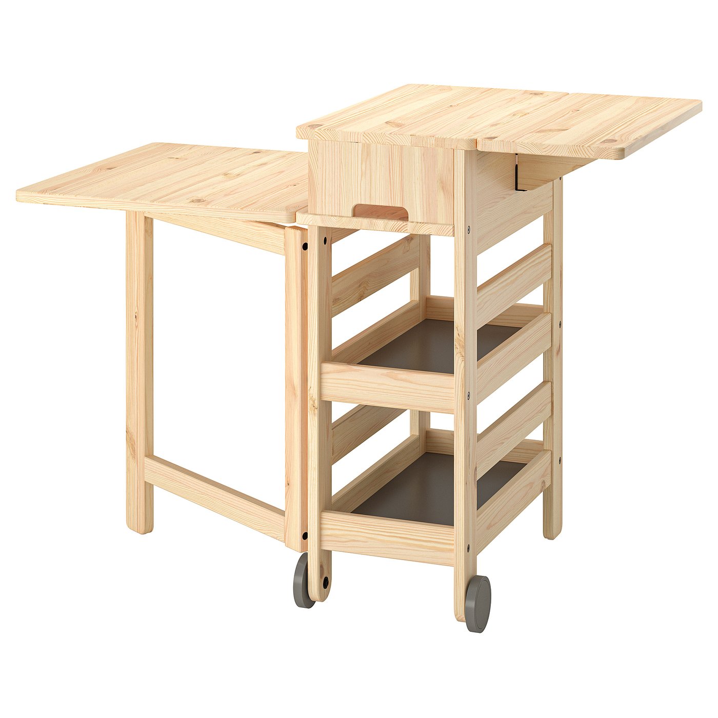 RESARÖ table mobile à rabat avec rangement