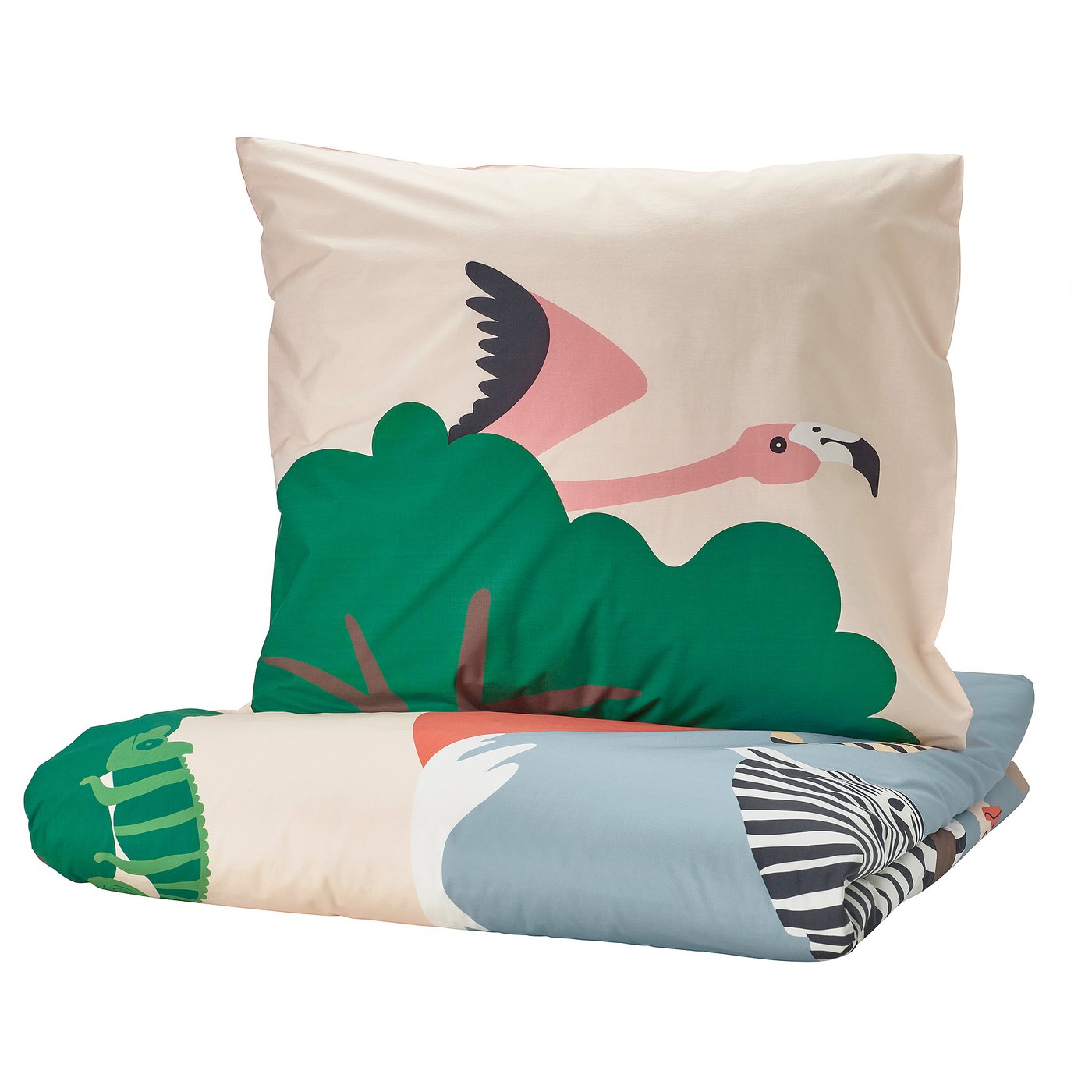 SANDLÖPARE housse de couette et 1 taie