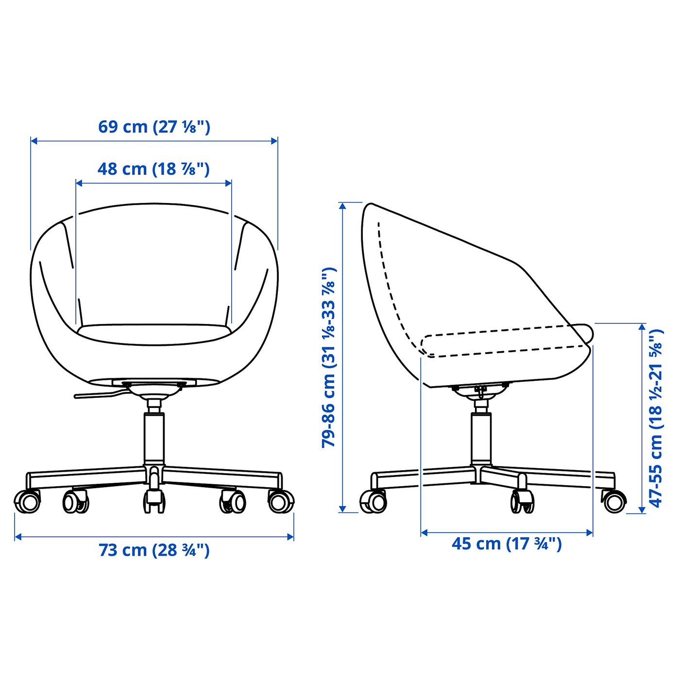 SKRUVSTA chaise pivotante