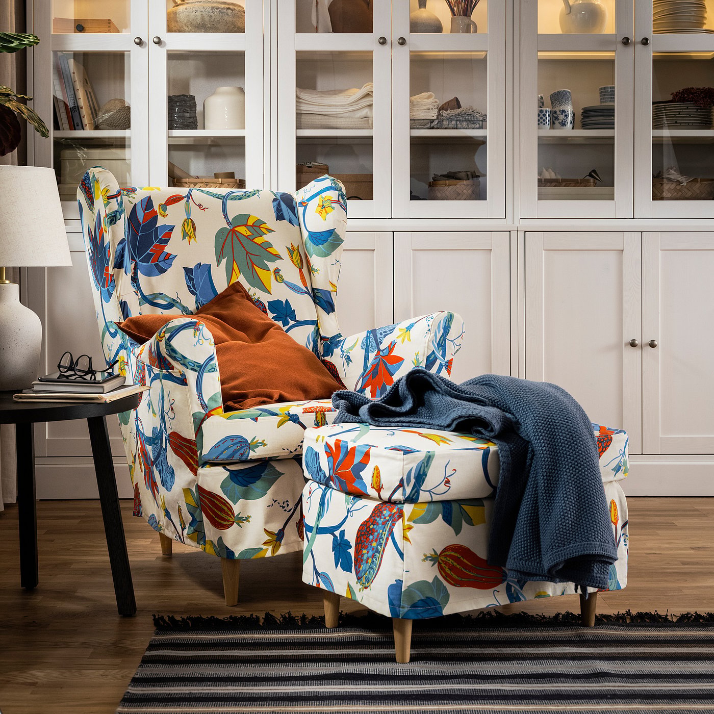STRANDMON housse pour repose-pieds