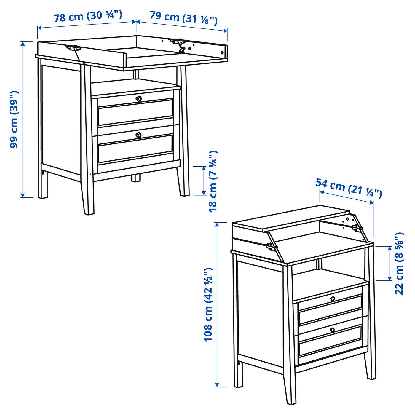 SUNDVIK table à langer/commode