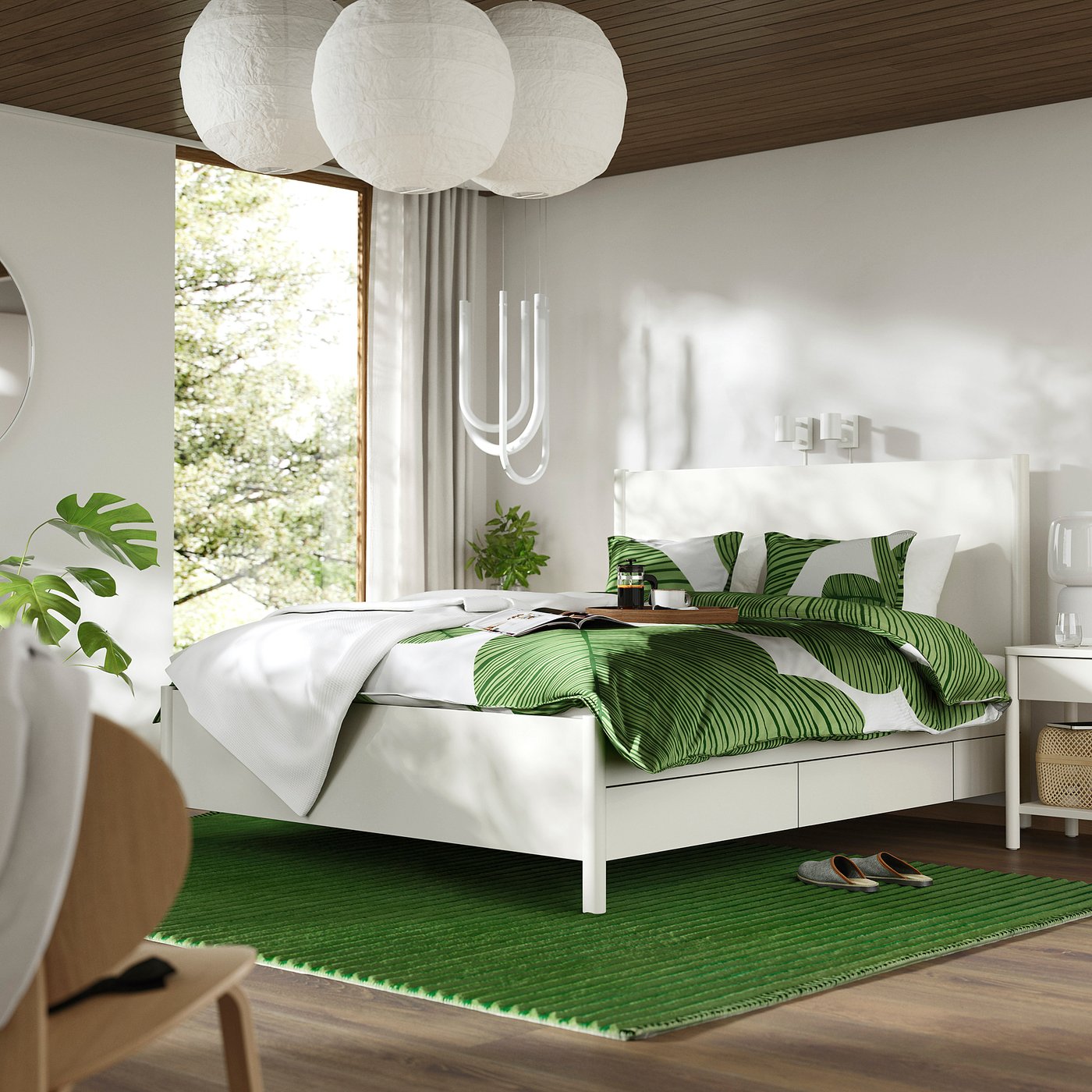 TONSTAD cadre lit avec rangement