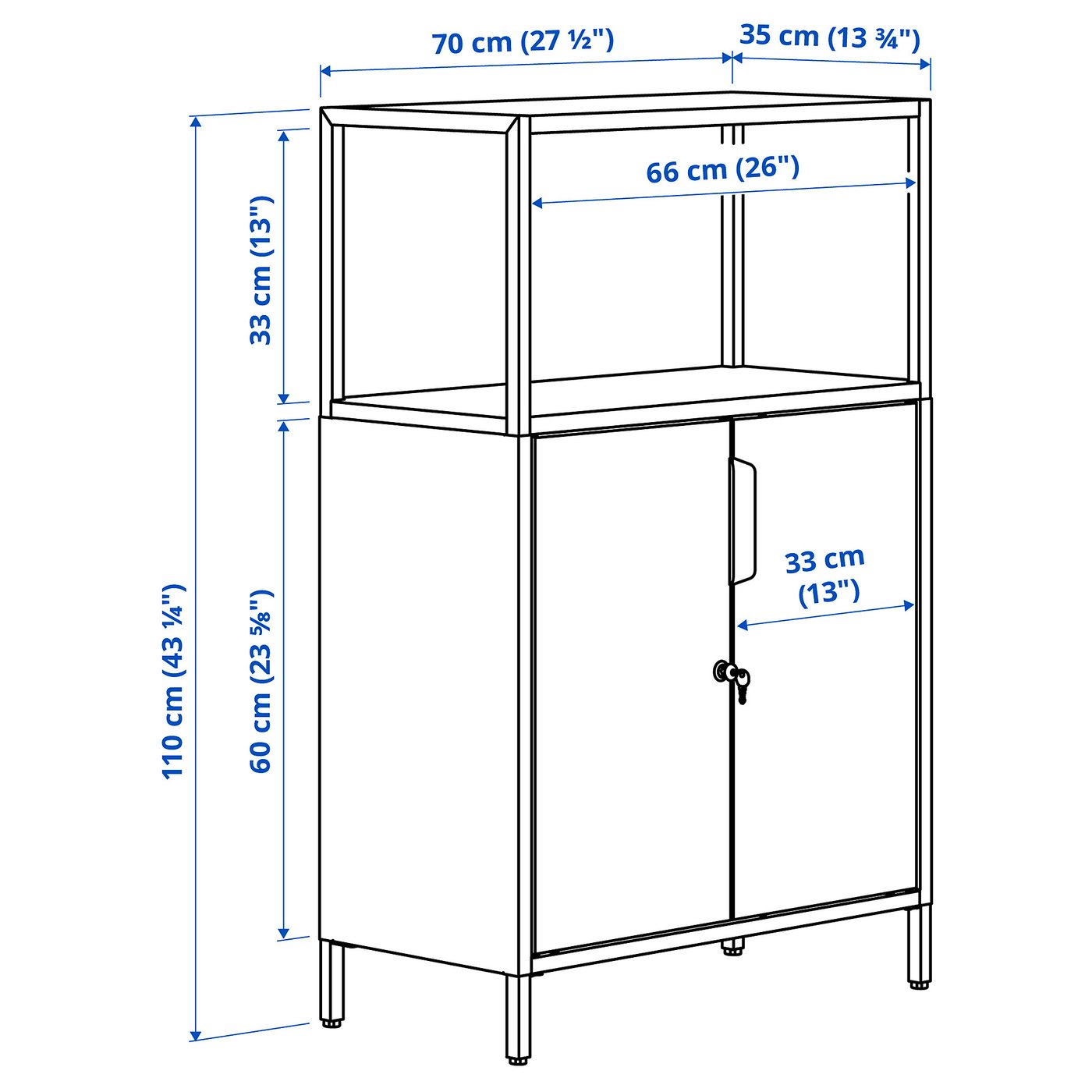 TROTTEN armoire avec portes