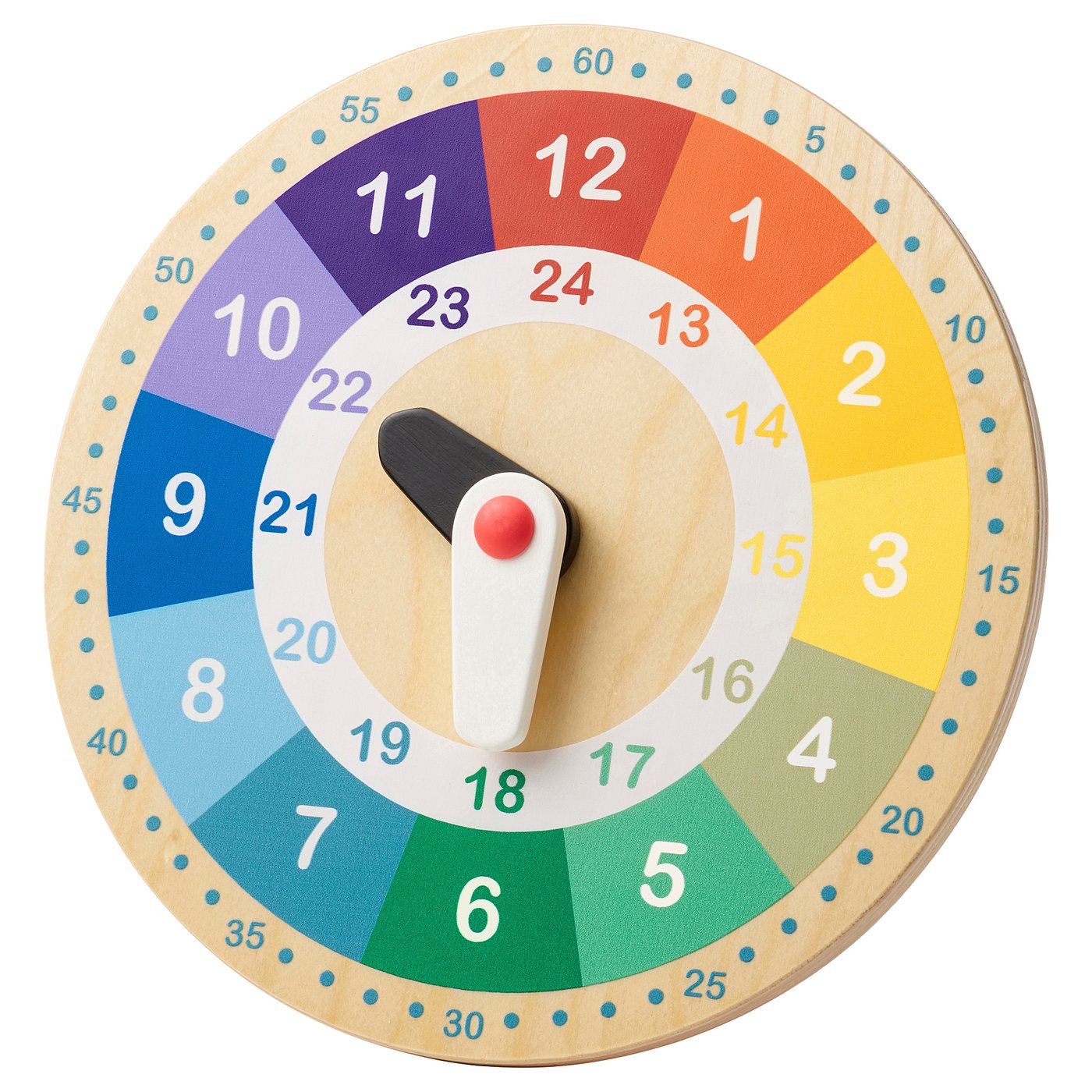 UNDERHÅLLA horloge éducative en bois