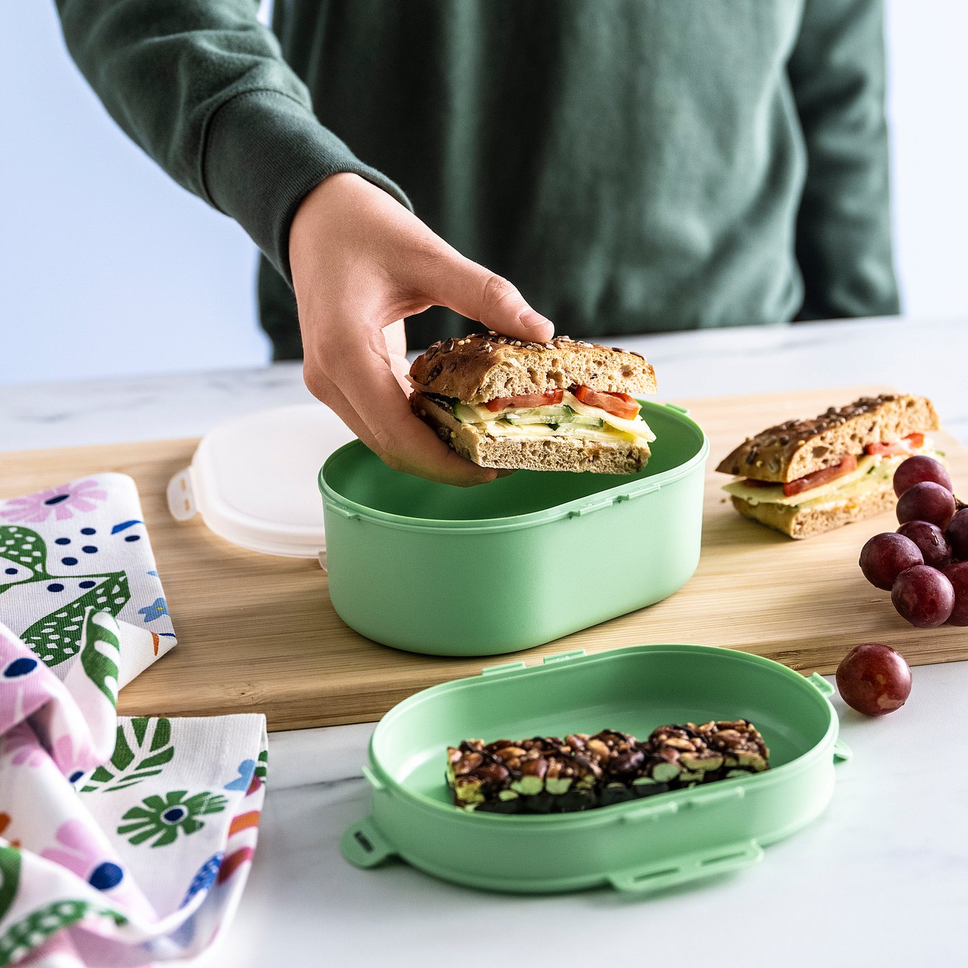 UTBJUDA boîte repas empilable aliments secs