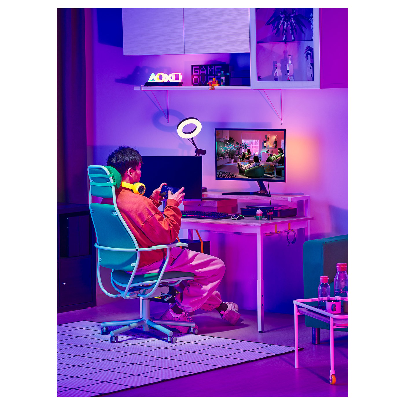 UTVISNING bureau gamer avec tablette