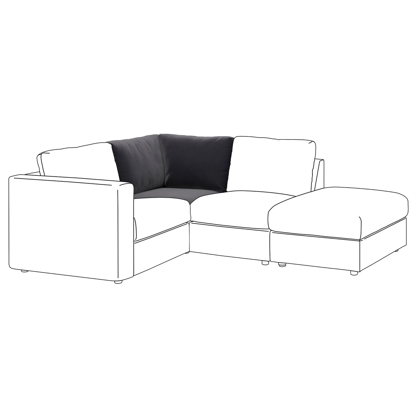 VIMLE housse module d'angle