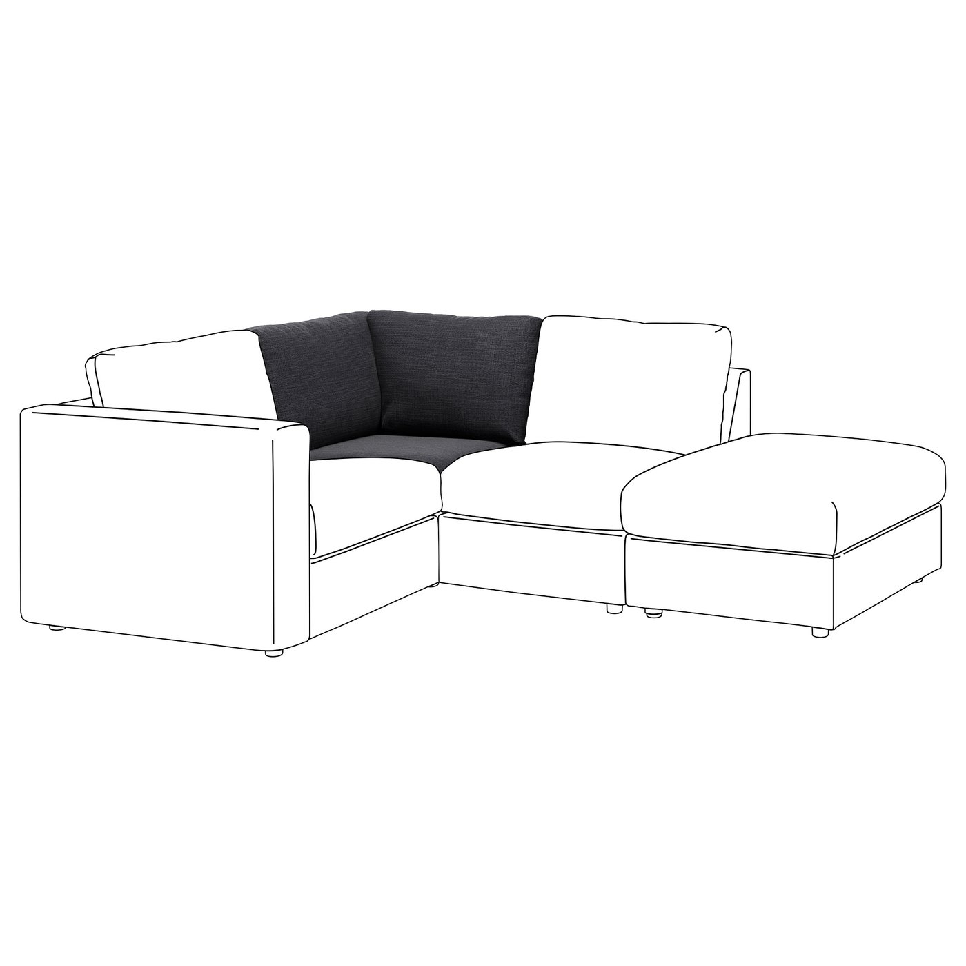 VIMLE housse module d'angle
