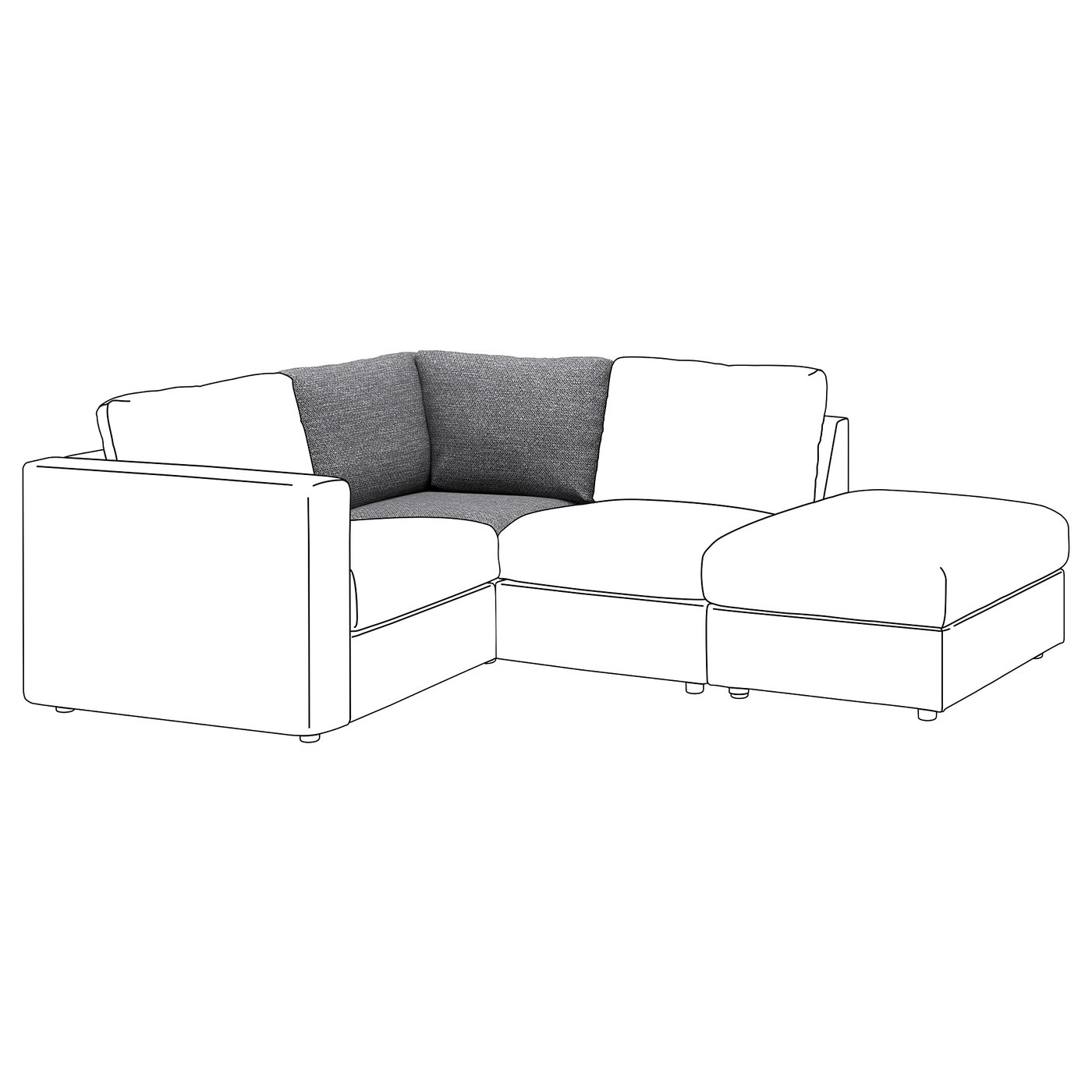 VIMLE housse module d'angle