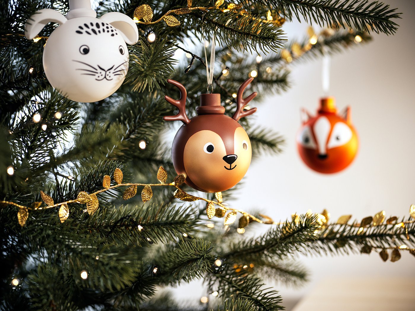 VINTERFINT décoration sapin, lot de 3