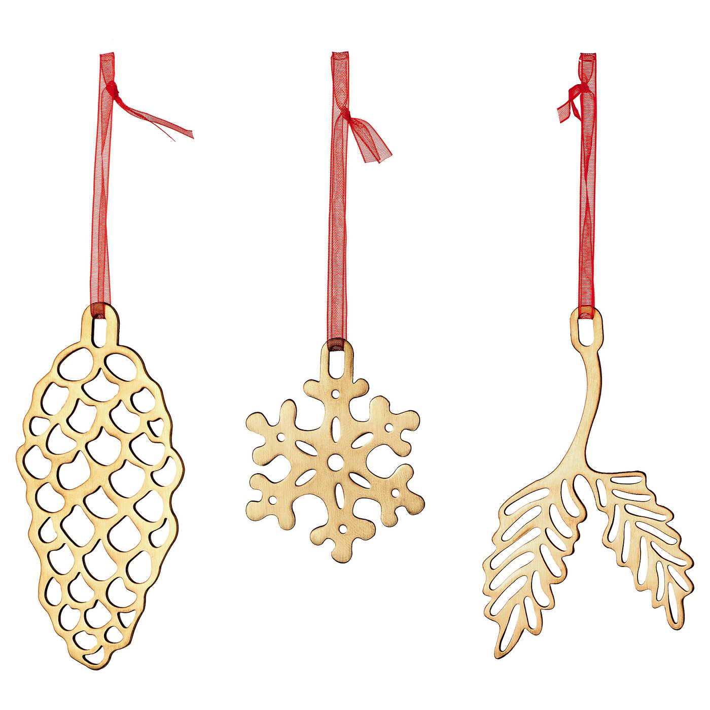 VINTERFINT décoration sapin, lot de 3