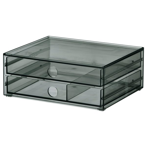 VISSLAÅN mini-commode 2 tiroirs