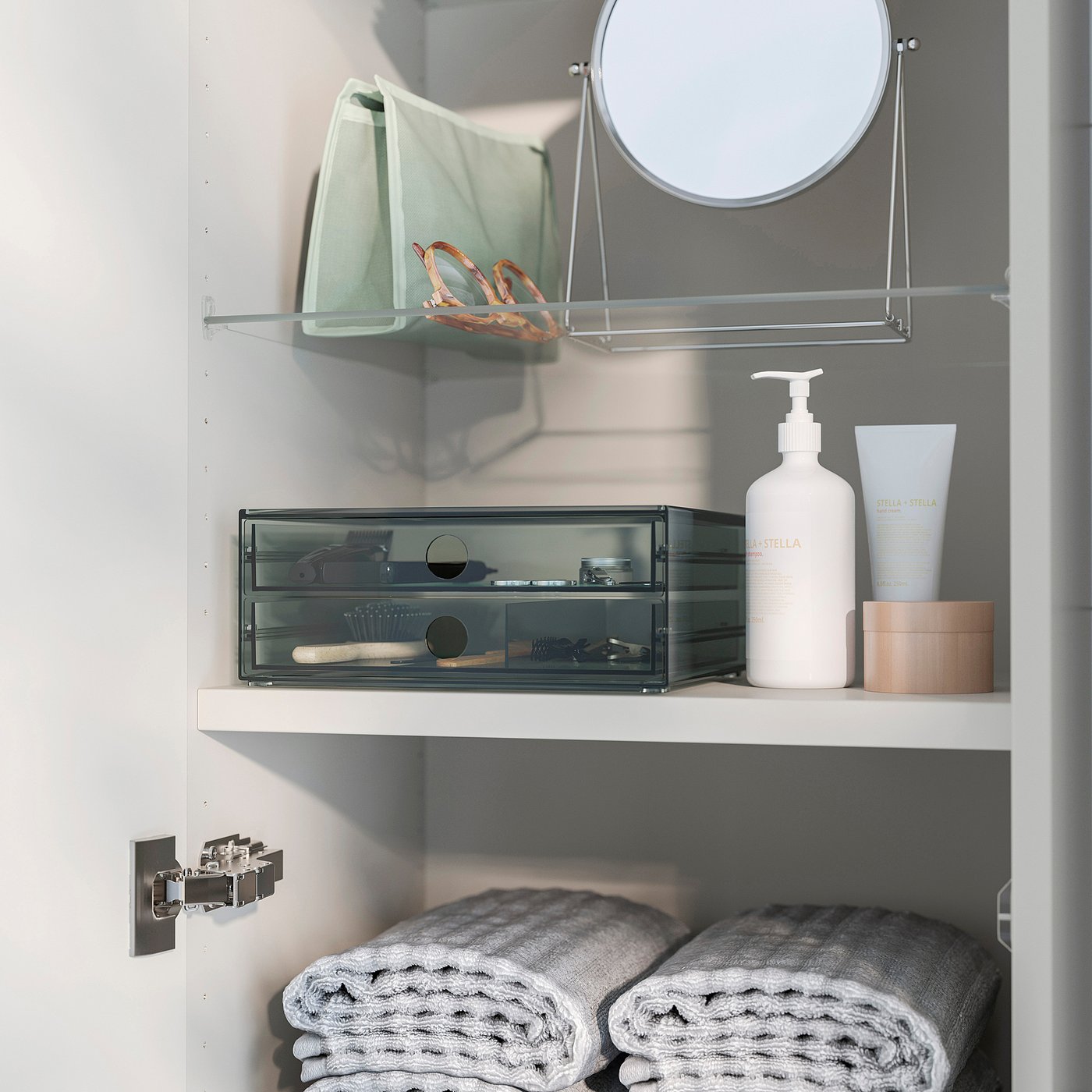 VISSLAÅN mini-commode 2 tiroirs