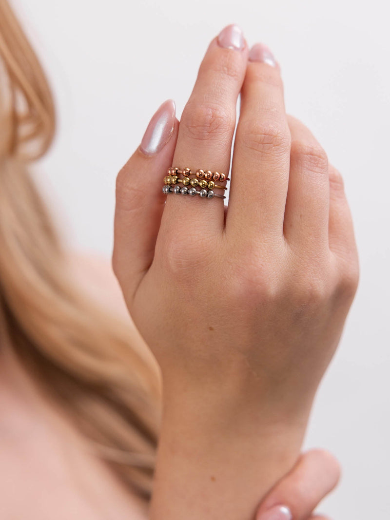 Shade Anxiety Ring-Set Tricolor