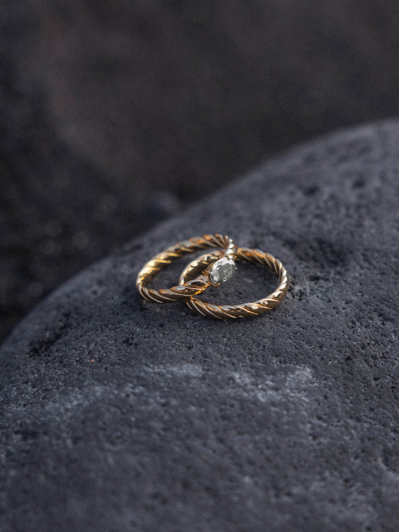 Volcano Ring Set Weiß