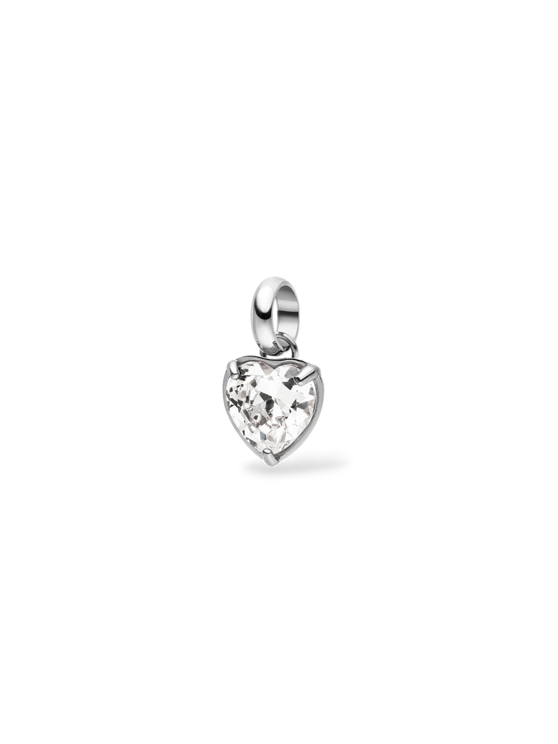 White Heart Charm