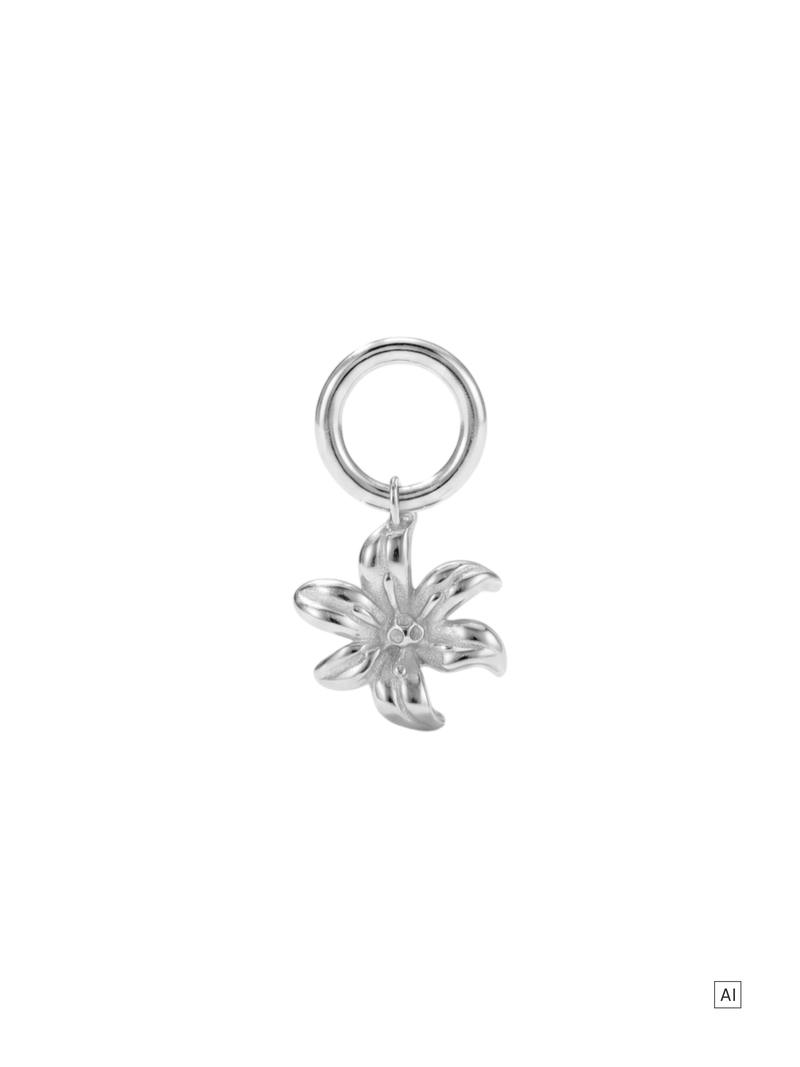 Lilie Ohrring-Charm 
- Geburtsblume Mai