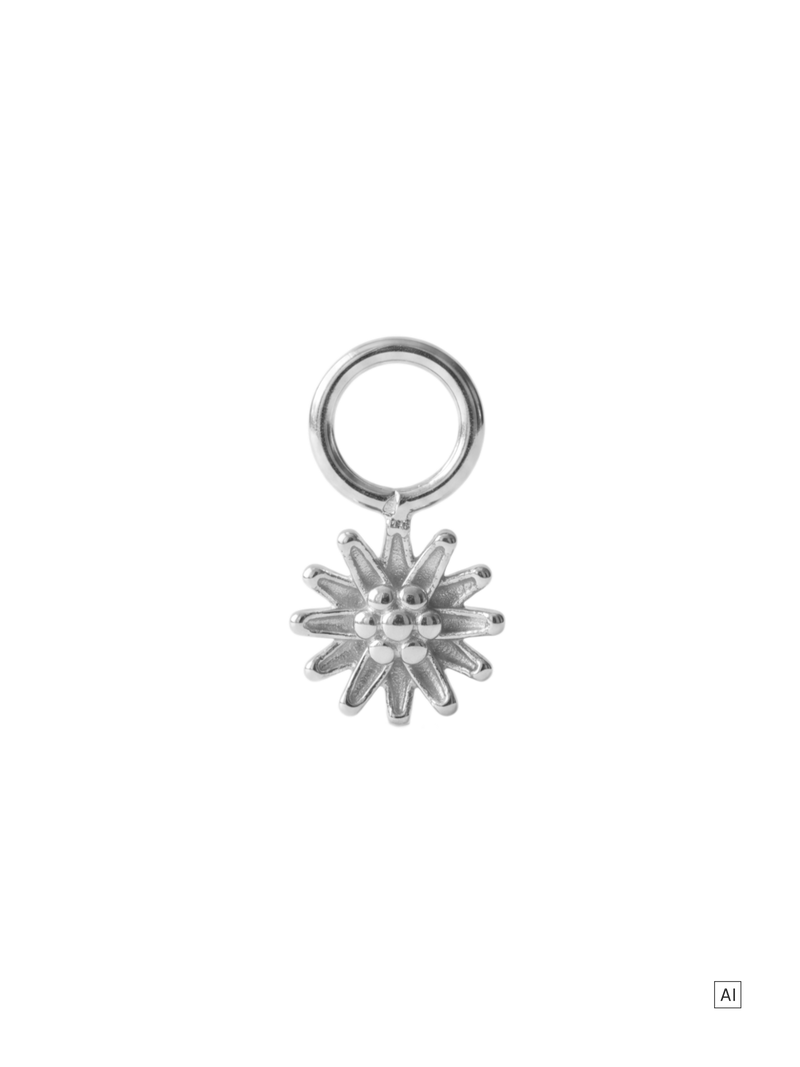Pfingstrose Ohrring-Charm 
- Geburtsblume November