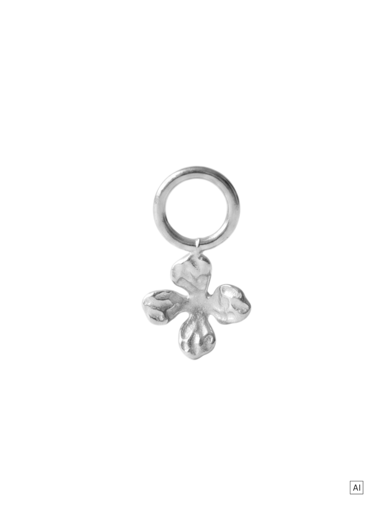 Veilchen Ohrring-Charm 
- Geburtsblume Feburar