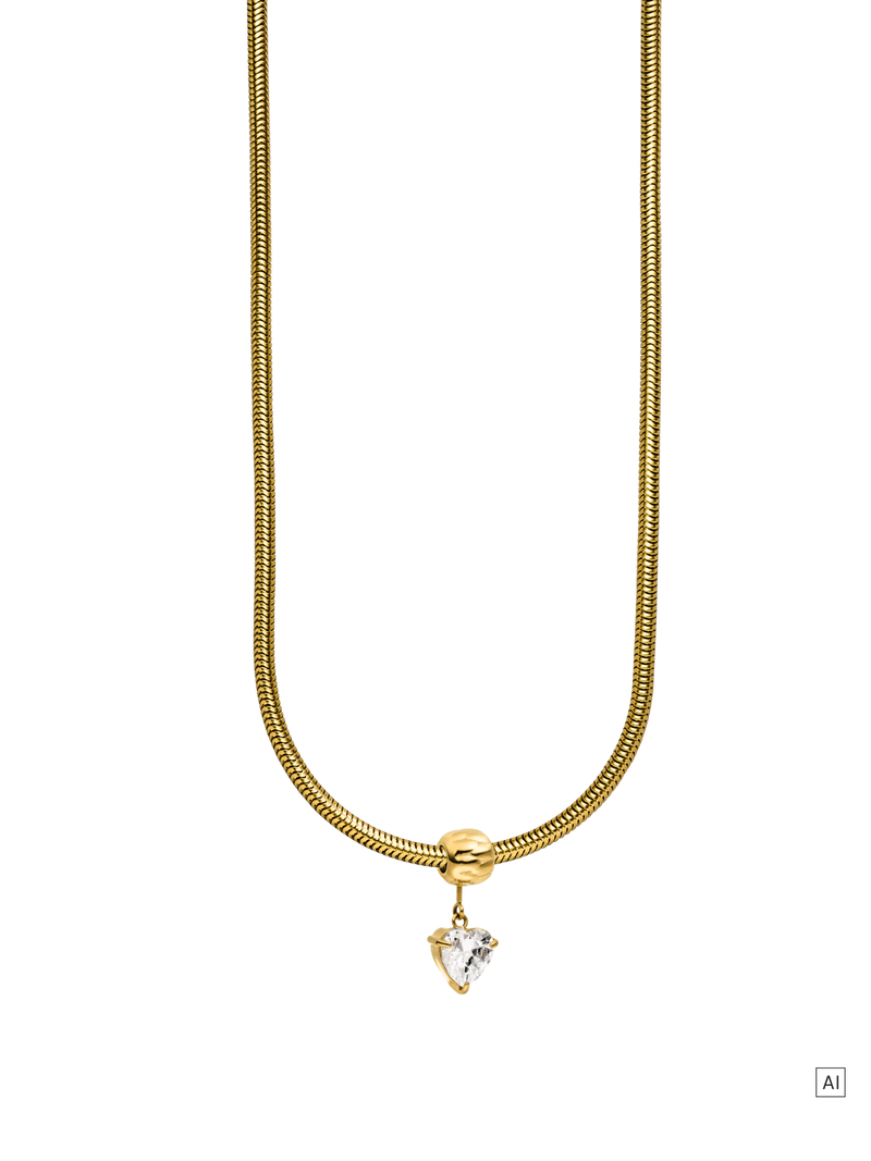 LEI Kette White Heart Set