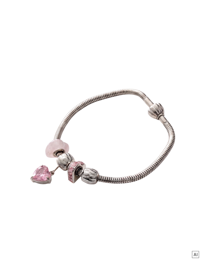 LEI Armband Pink Hearts Set