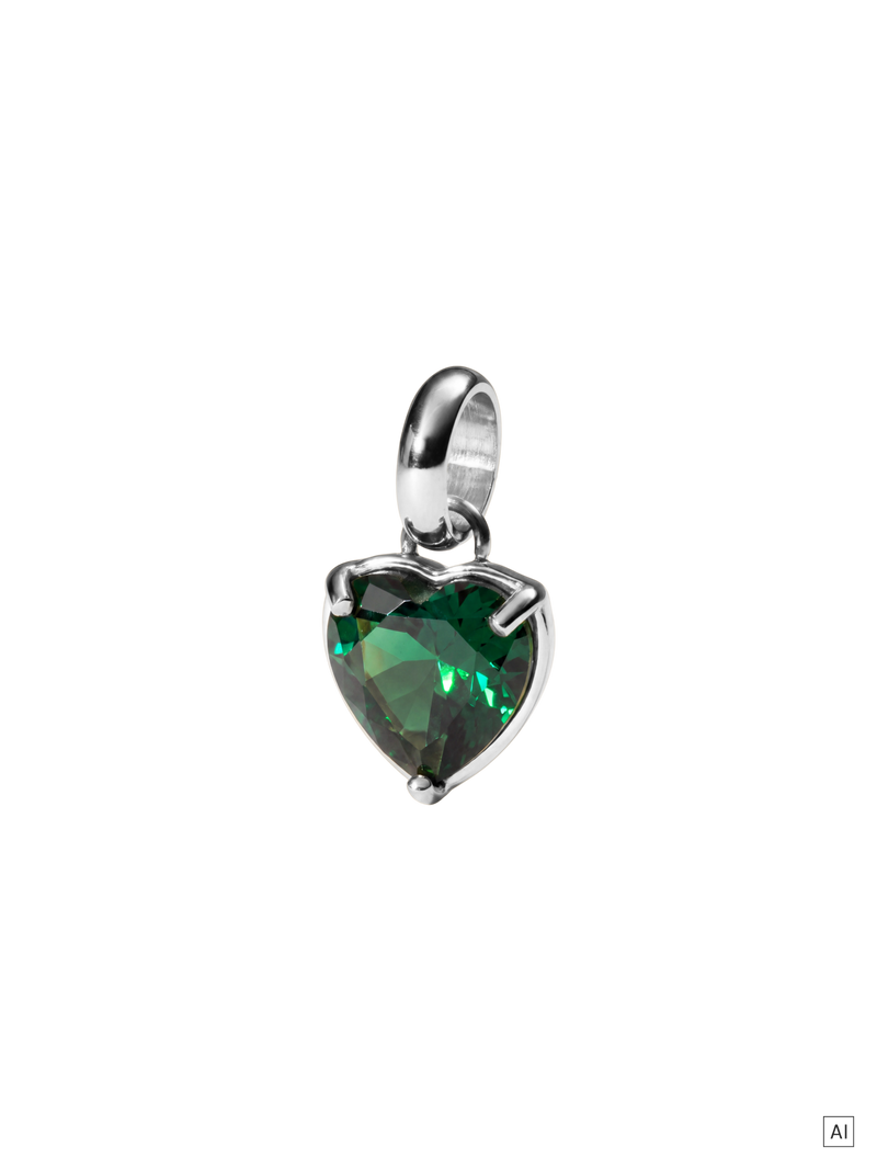 Green Heart Charm