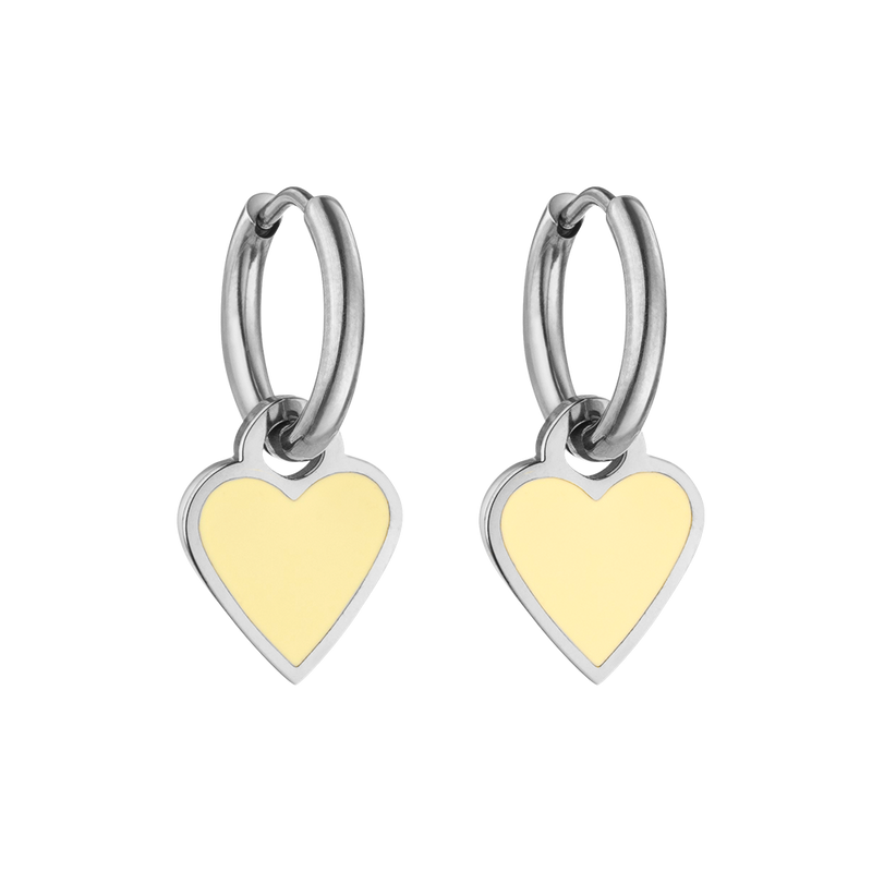 Butter Yellow Heart Ohrringe